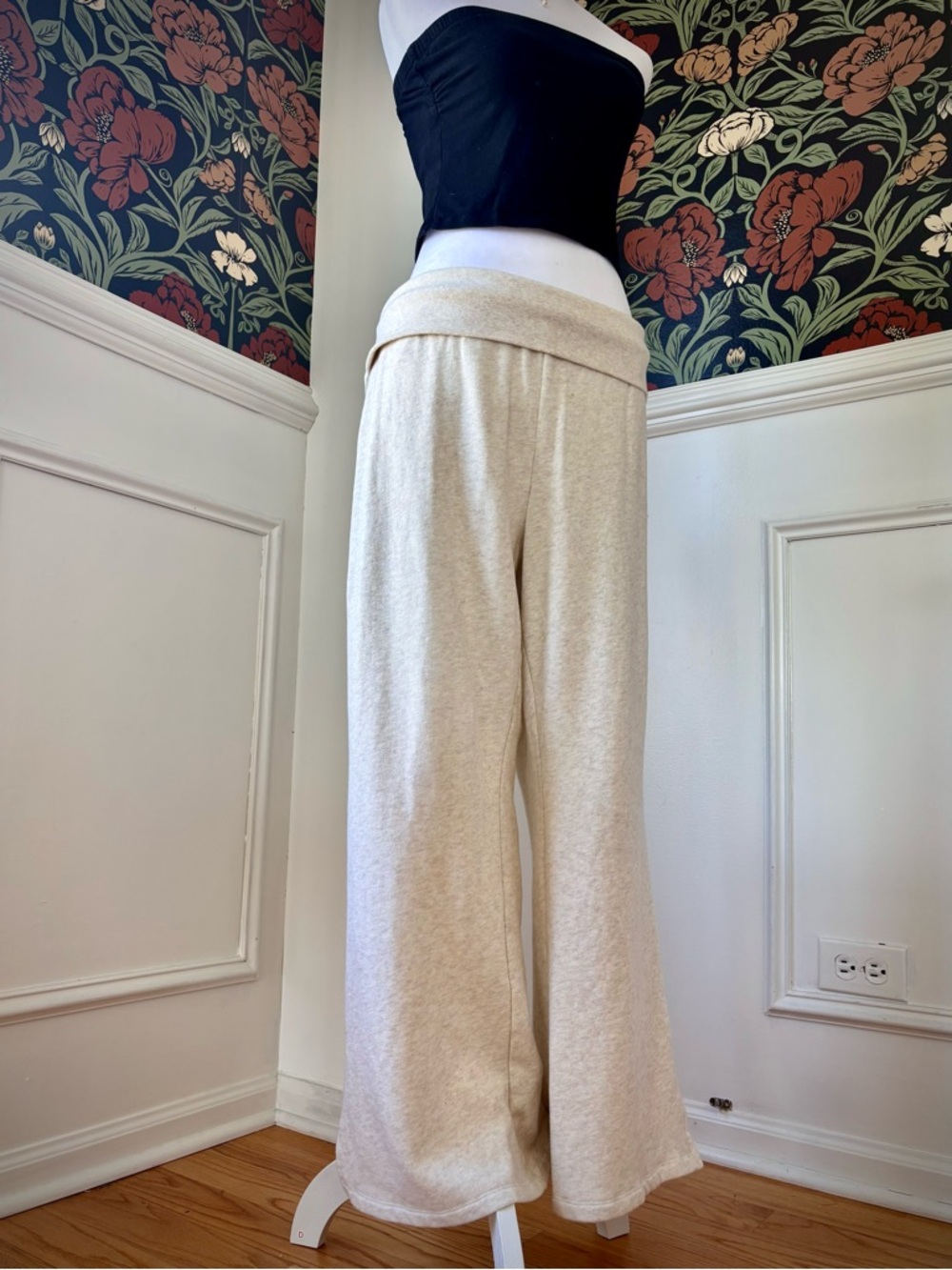 VS PINK Fleece Foldover Flare Pant Petite Cozy Loungecore Soft Girl - Picture 6 of 11